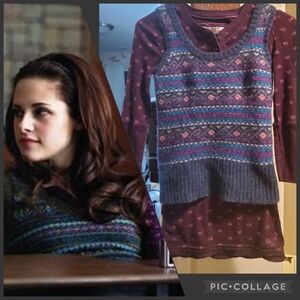 Bella Swan New Moon ALT Sweater Vest & AE Henley